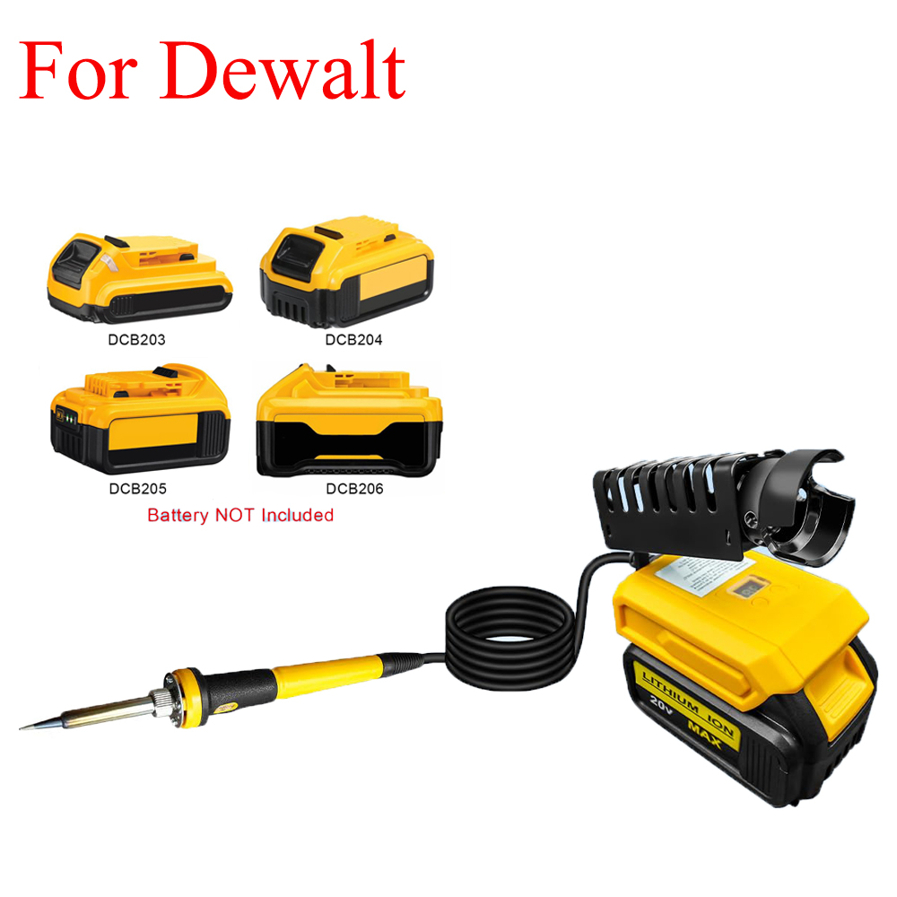 Diy Electronics Set - ชุดหัวแร้งบัดกรีแบบพกพา ใช้ได้กับแบตเตอรี่ Dewalt 20V 60W หัวแร้งไฟฟ้าไร้สาย