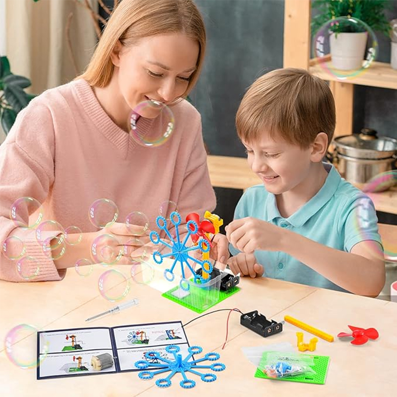 Diy Electronics Set - 6 ชุดชุดหุ่นยนต์การทดลองทางวิทยาศาสตร์ DIY ประกอบโมเดลของเล่นเพื่อการศึกษาวิศวกรรมการสร้างหุ่นยนต์มอเตอร์อิเล็กทรอนิกส์ของขวัญสำหรับเด็ก