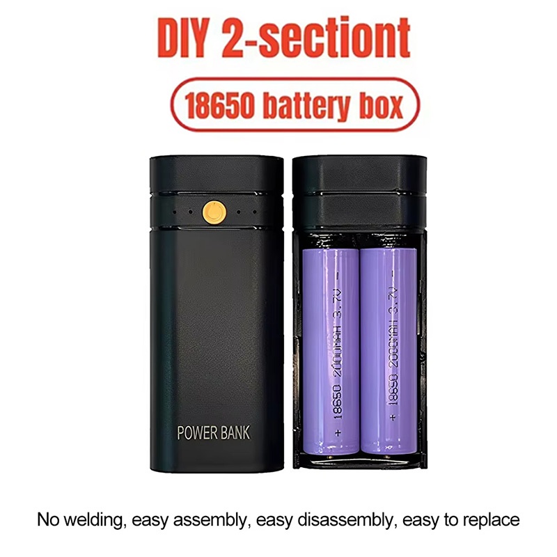 Diy Box Electronics Mall - กล่องพาวเวอร์แบงค์ DIY สำหรับชาร์จอุปกรณ์อิเล็กทรอนิกส์ ไม่รวมแบตเตอรี่ 6000mAh 5V