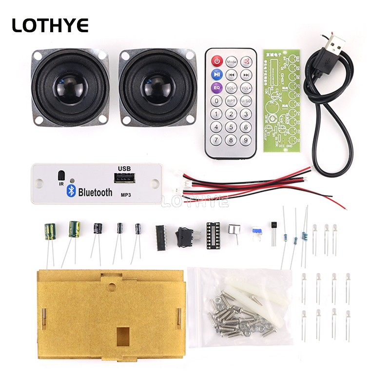 Diy Electronics For Beginners - มินิแอมพลิฟายเออร์บลูทูธ 3W*2 ชุดทำลำโพง DIY ชุดอิเล็กทรอนิกส์ สองช่องสัญญาณ