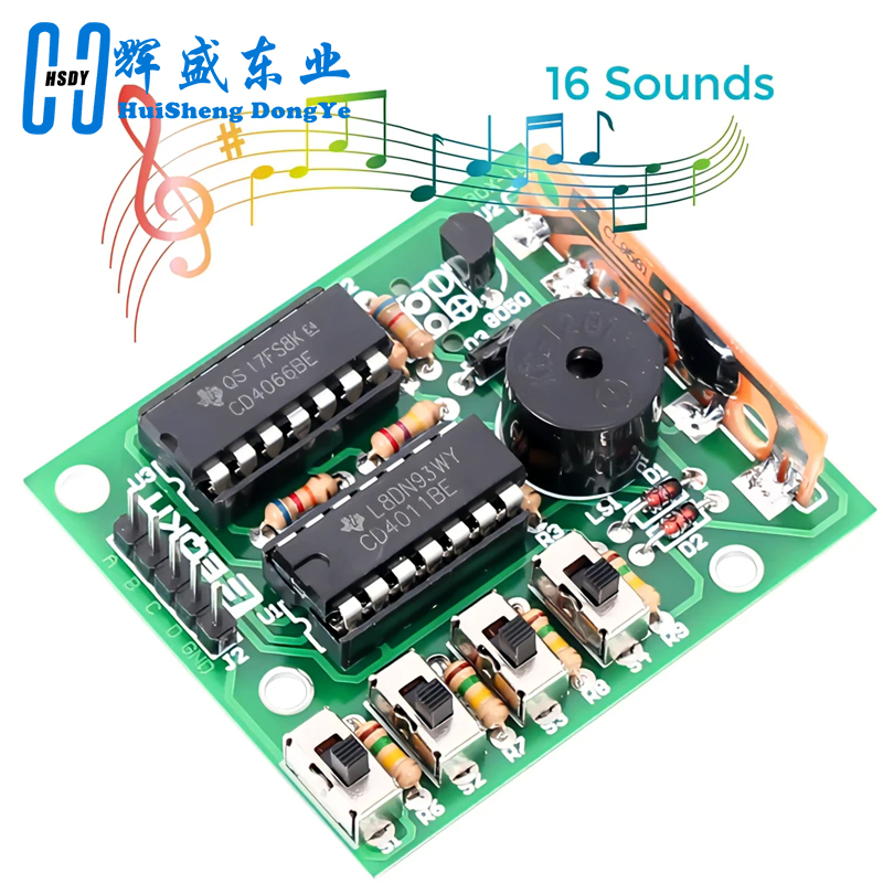 Diy Electronics Game - 16 เพลงเสียงกล่อง BOX-16 Board 16-Tone โมดูลอิเล็กทรอนิกส์