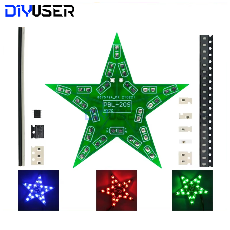 Diy Electronics Game - นักเรียนการฝึกอบรมชุด DIY FIVE-Pointed Star Breathing Light