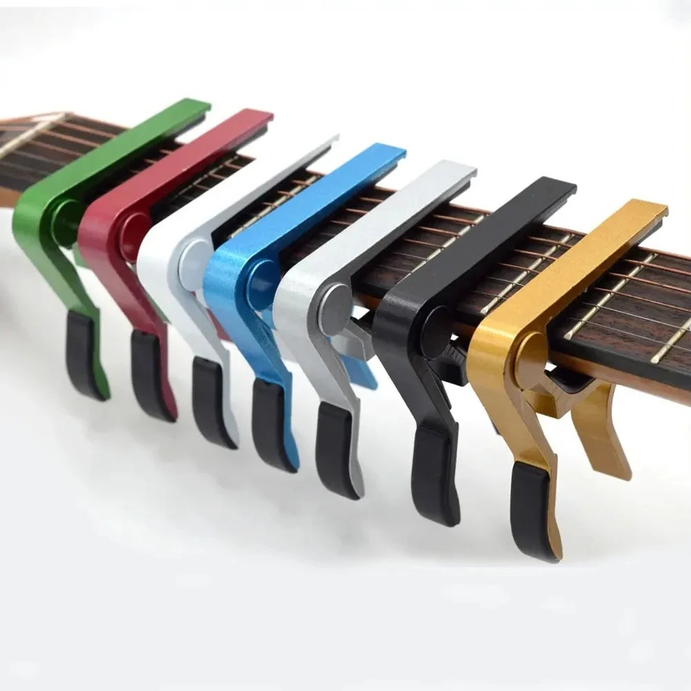 Diy Guitar Electronics - คาโปกีตาร์อลูมิเนียมอัลลอยด์กีตาร์อุปกรณ์คาโป้เปลี่ยนเร็วชิ้นส่วนกีตาร์โทนการปรับคลาสสิคอะคูสติก