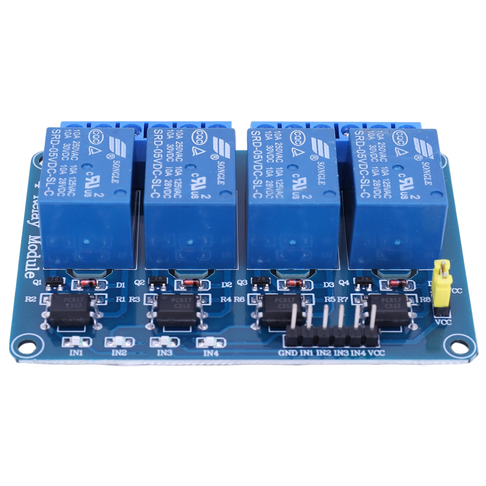 บอร์ดรีเลย์ 4 ช่อง 5V 12V พร้อ - Relay Module 5V บทวิจารณ์และราคา