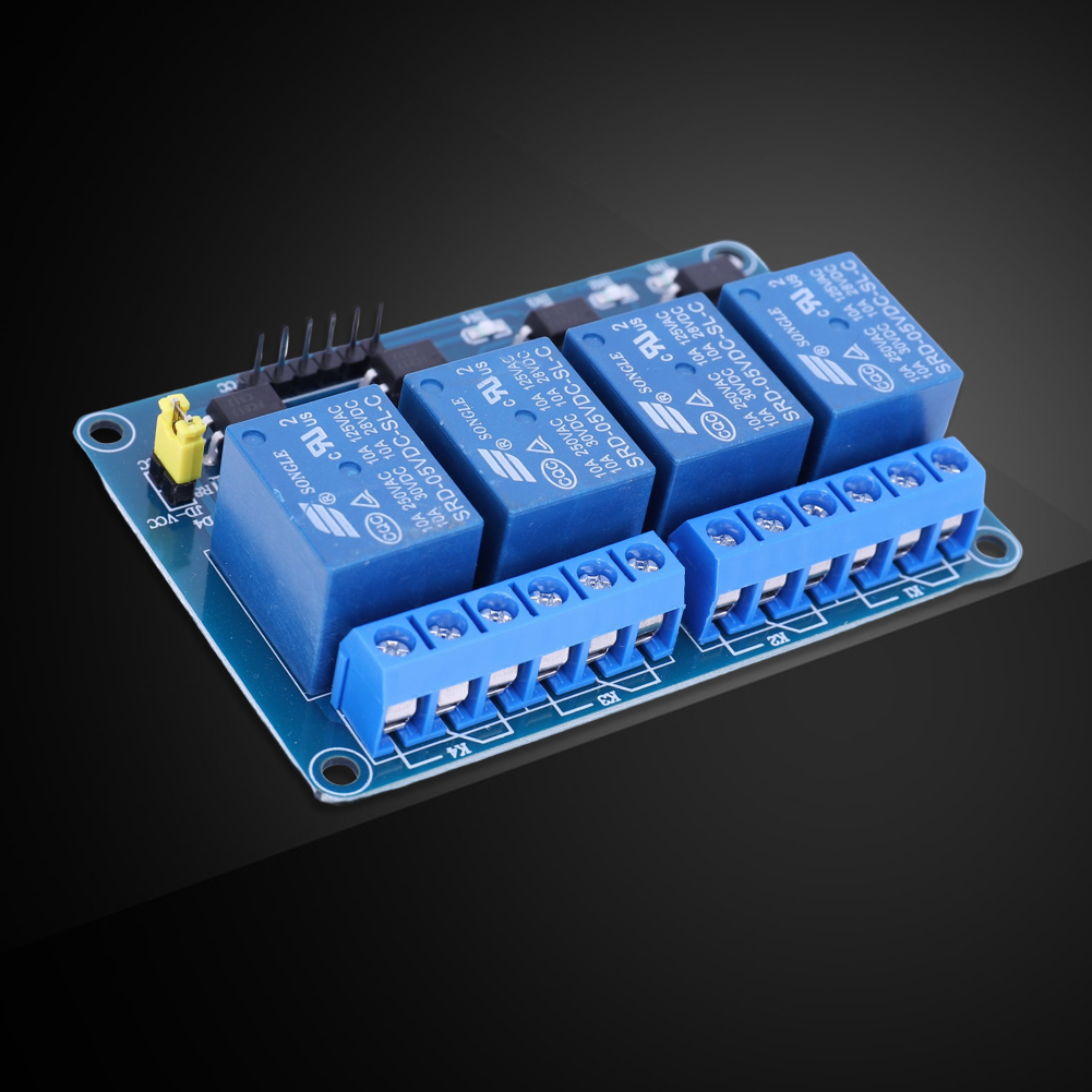 บอร์ดรีเลย์ 4 ช่อง 5V 12V พร้อ - Relay Module 5V บทวิจารณ์และราคา