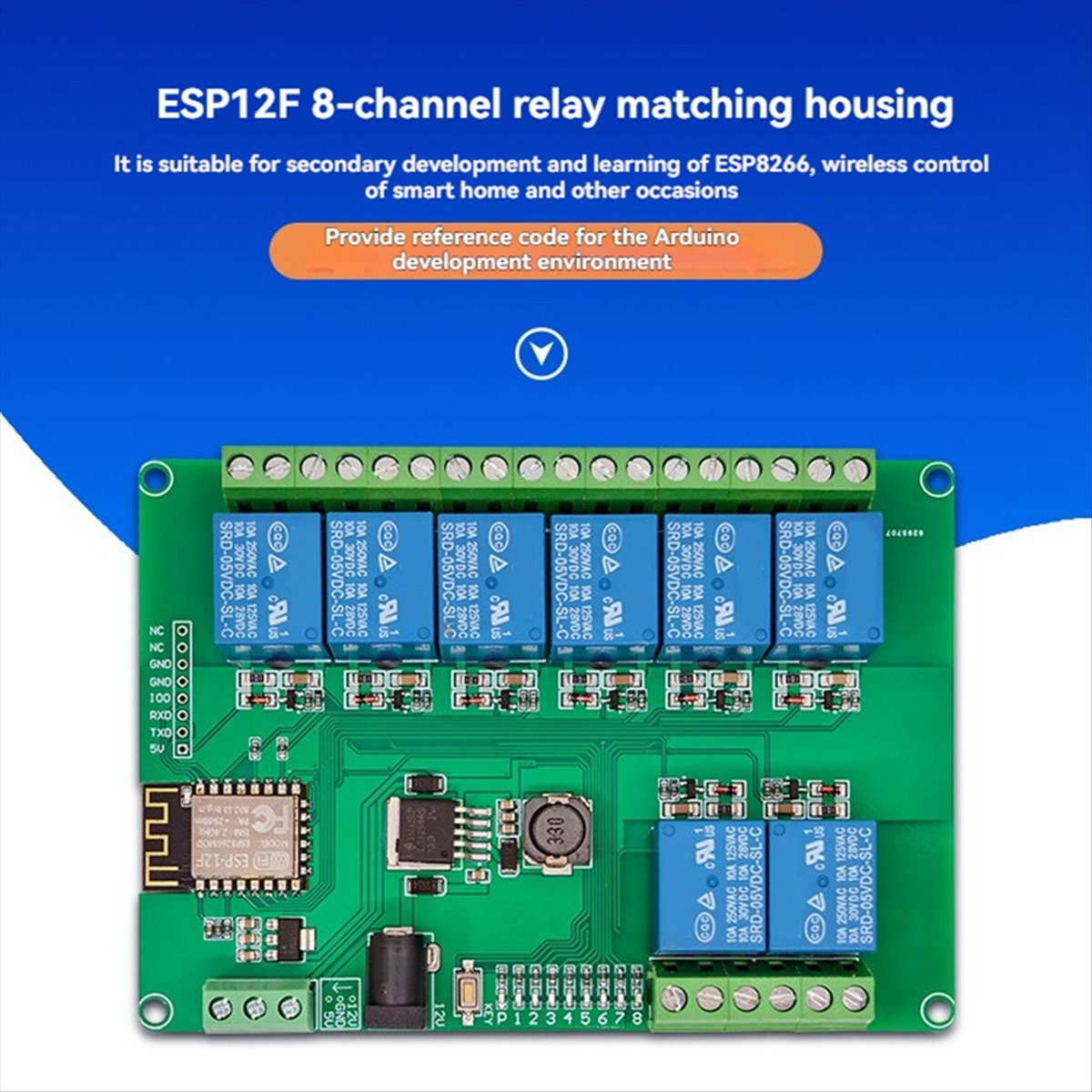 โมดูลรีเลย์ A99X 8 ช่อง ใช้ไฟ  - Relay Module 5V บทวิจารณ์และราคา