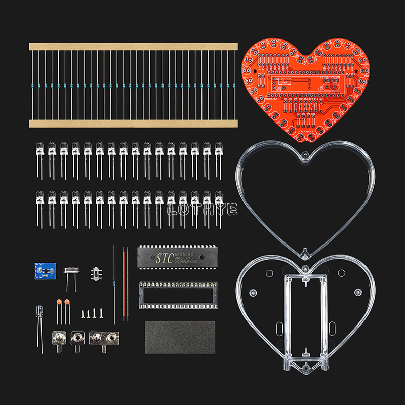 RGB สีสันไหลน้ํารูปหัวใจ DIY ช - Diy Electronics Set บทวิจารณ์และราคา