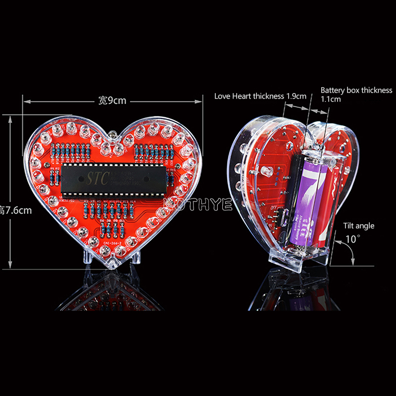 RGB สีสันไหลน้ํารูปหัวใจ DIY ช - Diy Electronics Set บทวิจารณ์และราคา
