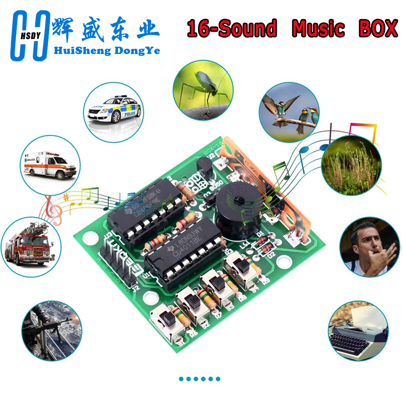 16 เพลงเสียงกล่อง BOX-16 Board - Diy Electronics Game บทวิจารณ์และราคา