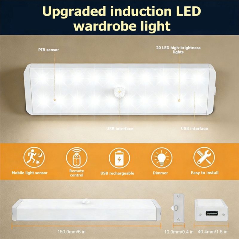 ไฟตู้เสื้อผ้า LED รุ่น ABDJ พร - Ldr Light Sensor บทวิจารณ์และราคา