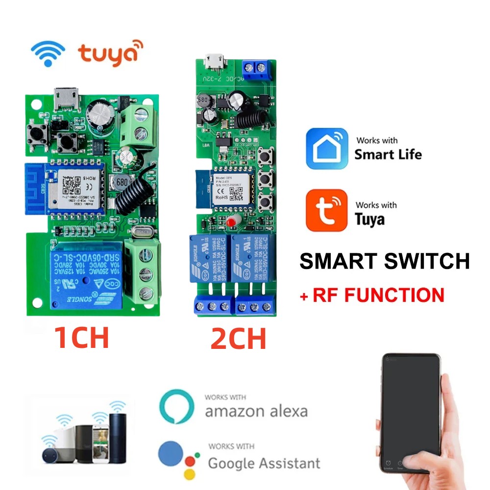 Alexa สมาร์ทสวิทช์ Tuya สมาร์ท - Relay Module 5V บทวิจารณ์และราคา