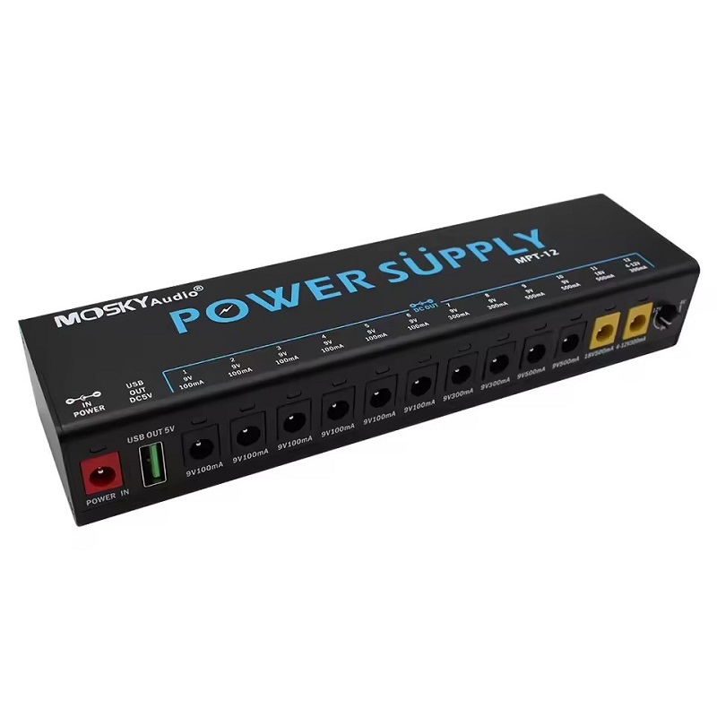 MOSKY MPT-12 กีตาร์แหล่งจ่ายไฟ - Diy Guitar Electronics บทวิจารณ์และราคา