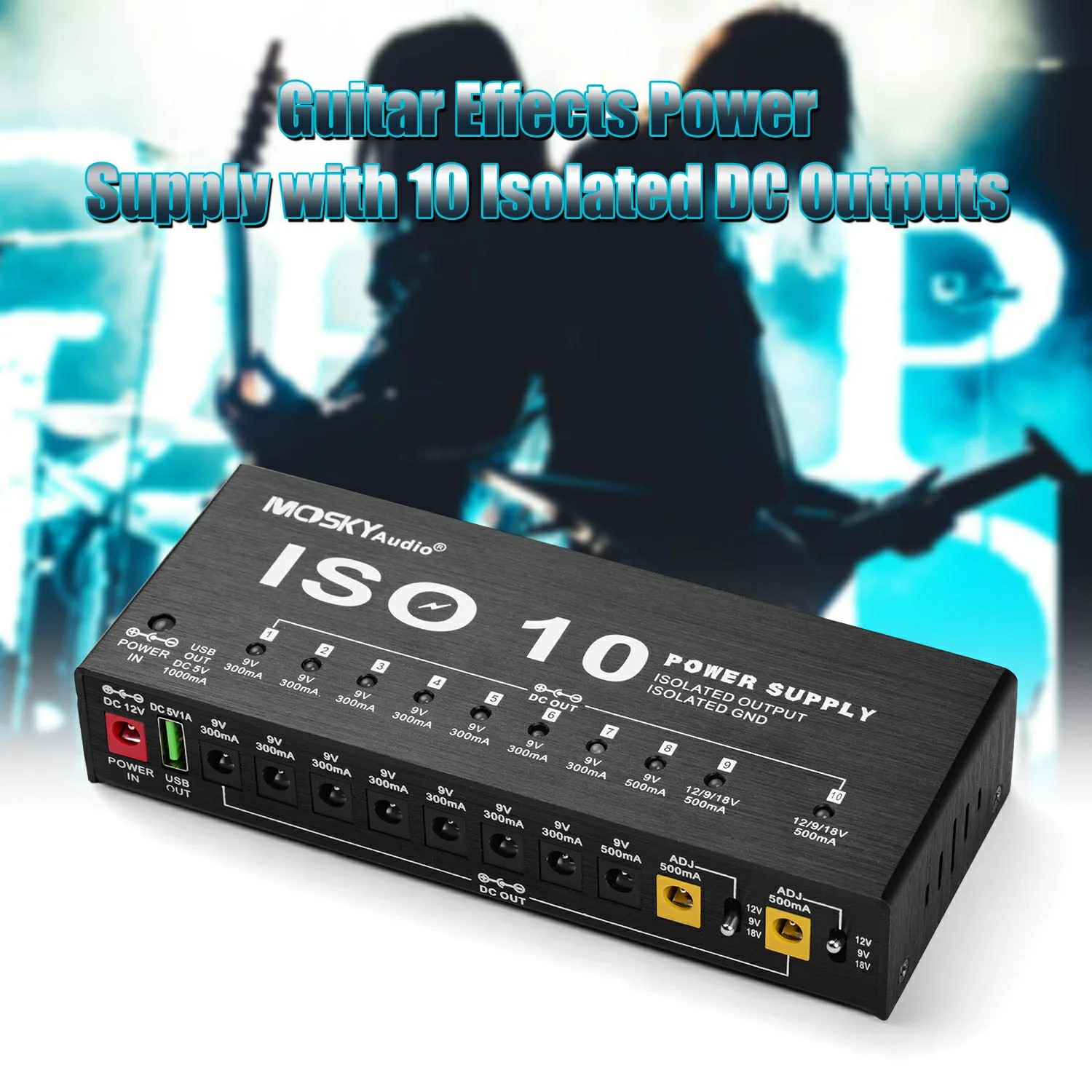 MOSKY ISO-10 กีตาร์แหล่งจ่ายไฟ - Diy Guitar Electronics บทวิจารณ์และราคา