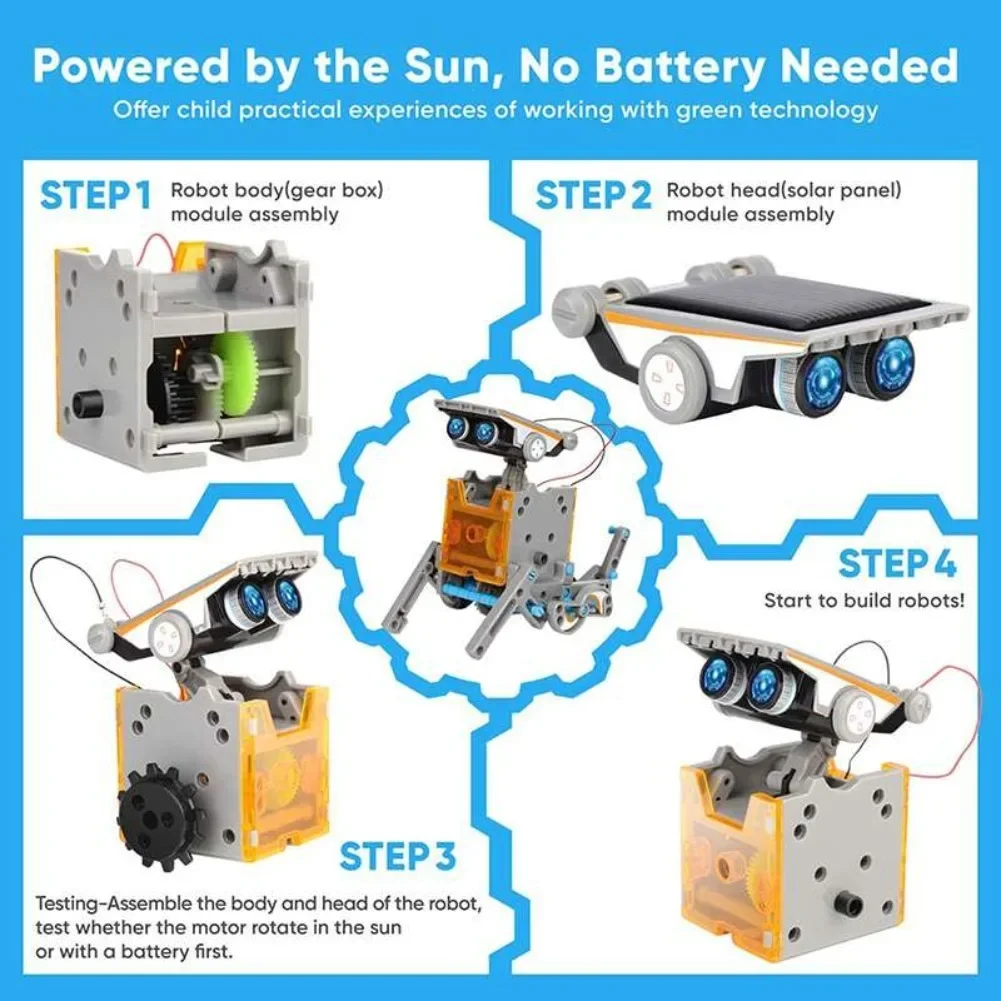13 in 1 พลังงานแสงอาทิตย์หุ่นย - Diy Electronics Set บทวิจารณ์และราคา